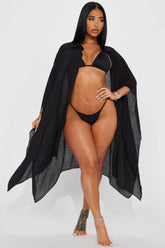 Megan Swim Cover Up Kimono - Black
