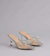 All About Glamour Rhinestone Bow Heels