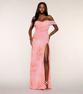 McKenzie Floral Slit A-Line Formal Dress