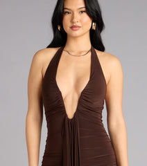 Allyssa Halter Sash Mermaid Formal Dress
