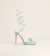 Spiral Sparkle Bow Stiletto Heels