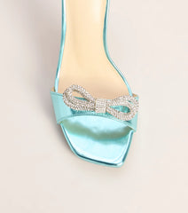 Spiral Sparkle Bow Stiletto Heels