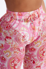 Poolside Obviously Paisley Cover Up Pants - Pink/combo