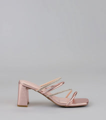 Strut In Style Rhinestone Block Heels