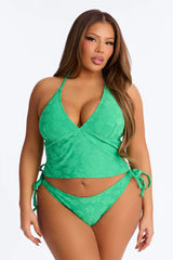 See You At The Beach 2 Piece Tankini - Green