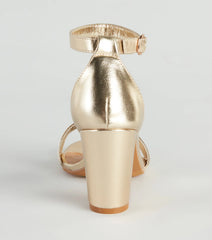 Star Struck Metallic Block Heels
