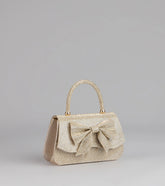 So Pristine Bow Rhinestone Purse