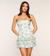 Bloom Service Strapless Mini Dress