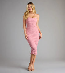 Dripping in Pearls Mesh Midi Dress