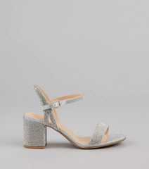 Step Into Sparkle Rhinestone Block Heels