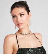 In The Mood For Glamour Gemstone Choker Necklace
