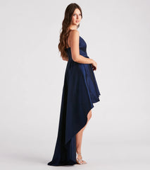 Steph Formal Taffeta High-Low Dress
