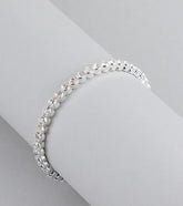 Pretty Shine Rhinestone Memory Wire Bracelet