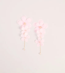 Petal Party Floral Linear Drop Earrings