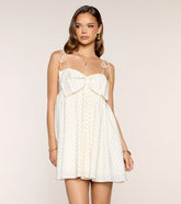Darling In Dots Bow Mini Dress