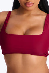 Maui Mix And Match Tank Bikini Top - Burgundy