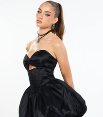 Cara Taffeta Corset Bubble Mini Dress