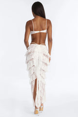 Still Daydreaming Bikini And Coverup Maxi Skirt - White