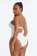 High Tides Good Vibes Stones 1 Piece Swimsuit - White