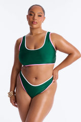 Sunkissed Darling 2 Piece Bralette Bikini Set - Green