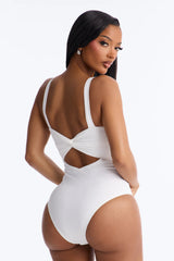 Eva O Ring Cutout 1 Piece Swimsuit - White