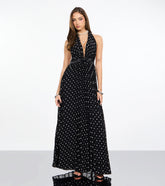 Agnes Polka Dot Chiffon Formal Dress