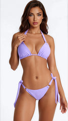 Tana 2 Piece Triangle Bikini Set - Purple