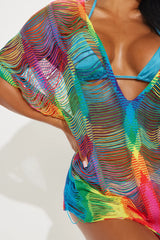 Elizabeth Crochet Cover Up Dress - Multi Color