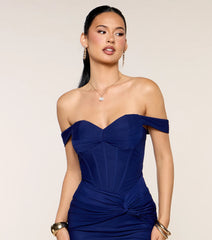 Kaia Off-Shoulder Corset Mini Dress