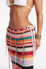 Liliana Crochet Cover Up Skirt - Multi Color
