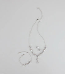 Pearl Glow Rhinestone Jewelry Set