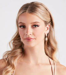 Glamorous And Dainty Cubic Zirconia Drop Earrings