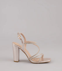 Star of the Night Glitter Rhinestone Block Heels