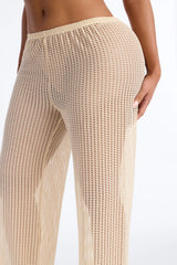 Summer Shimmer Swim Cover Up Pants - White