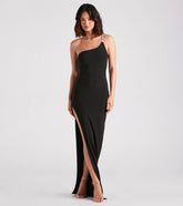 Ellen Formal Rhinestone Strap Long Dress