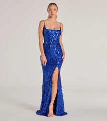 Kailani Formal Sequin Slit Mermaid Dress