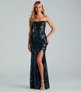 Jaelene Formal Sequin Strapless Mermaid Dress