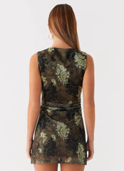 Zella Mini Dress - Cyber Floral