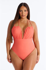 Lagoon Luxe 1 Piece Swimsuit - Coral