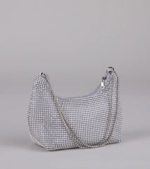 Glamour Girlie Rhinestone Mesh Shoulder Bag