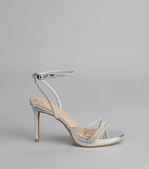 Radiance Rhinestone Metallic Stiletto Heels