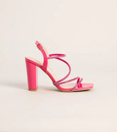 Glam Strut Rhinestone Strappy Block Heels