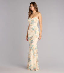 Beth Floral Mermaid Formal Dress