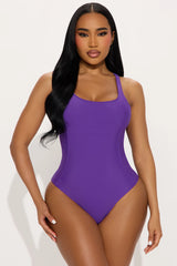 Favorite Summer Racerback 1 Piece Swimsuit - Purple