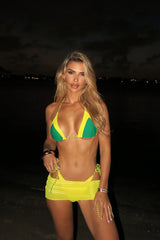 Gisele 3 Piece Bikini Set - Yellow/combo
