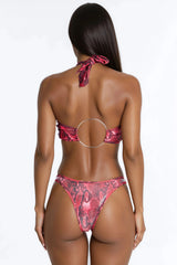 See Me On Hardware Halter 2 Piece Bikini - Red/Black