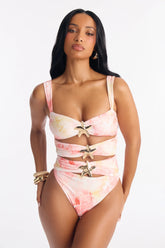 Tropic Flirt Starfish 1 Piece Swimsuit - Coral/combo