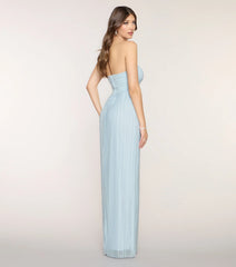 Gaia Strapless A-Line Slit Formal Dress