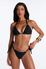 Tana 2 Piece Triangle Bikini Set - Black