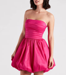 Susie Strapless Skater Bubble Hem Dress